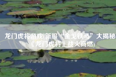 龙门虎将游戏(新服“金戈铁马”大揭秘！《龙门虎将》战火高燃)