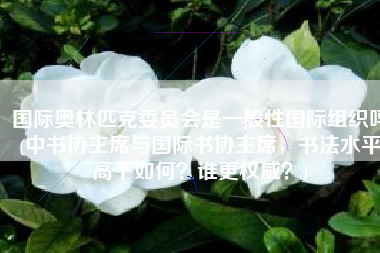 国际奥林匹克委员会是一般性国际组织吗(中书协主席与国际书协主席，书法水平高下如何？谁更权威？)