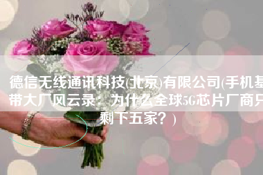 德信无线通讯科技(北京)有限公司(手机基带大厂风云录：为什么全球5G芯片厂商只剩下五家？)