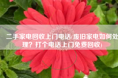 二手家电回收上门电话(废旧家电如何处理？打个电话上门免费回收)