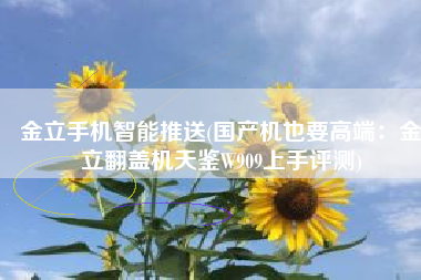 金立手机智能推送(国产机也要高端：金立翻盖机天鉴W909上手评测)