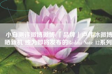 小白测评微博微博(「品牌」卢伟冰微博晒新机 或为即将发布的Redmi Note 12系列)