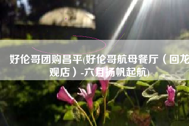 好伦哥团购昌平(好伦哥航母餐厅（回龙观店）-六月扬帆起航)