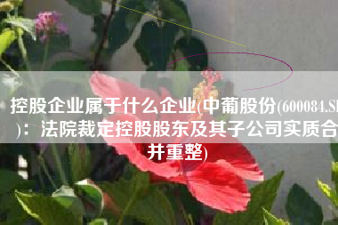 控股企业属于什么企业(中葡股份(600084.SH)：法院裁定控股股东及其子公司实质合并重整)