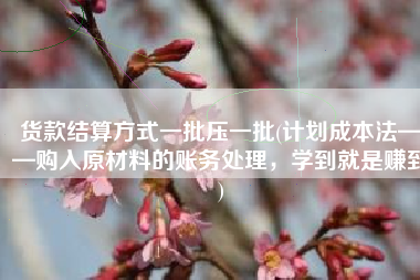 货款结算方式一批压一批(计划成本法——购入原材料的账务处理，学到就是赚到)