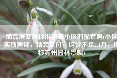商品房交房标准涵盖小区的配套吗(小区实勘测评，精装交付，均价不足2.4万，堪称苏州园林景观)