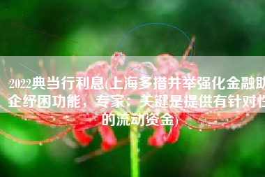 2022典当行利息(上海多措并举强化金融助企纾困功能，专家：关键是提供有针对性的流动资金)