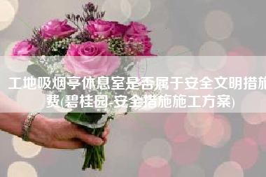 工地吸烟亭休息室是否属于安全文明措施费(碧桂园-安全措施施工方案)