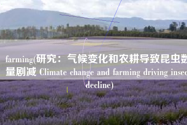 farming(研究：气候变化和农耕导致昆虫数量剧减 Climate change and farming driving insect decline)
