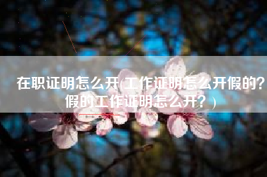 在职证明怎么开(工作证明怎么开假的？假的工作证明怎么开？)