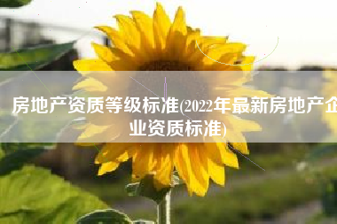 房地产资质等级标准(2022年最新房地产企业资质标准)