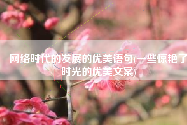 网络时代的发展的优美语句(一些惊艳了时光的优美文案)