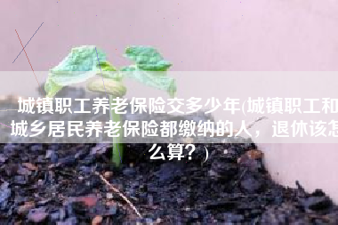 城镇职工养老保险交多少年(城镇职工和城乡居民养老保险都缴纳的人，退休该怎么算？)