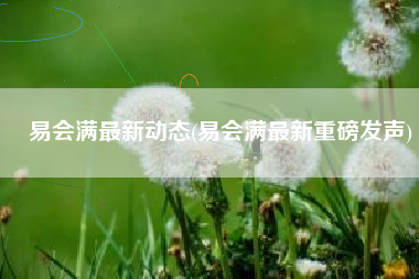 易会满最新动态(易会满最新重磅发声)