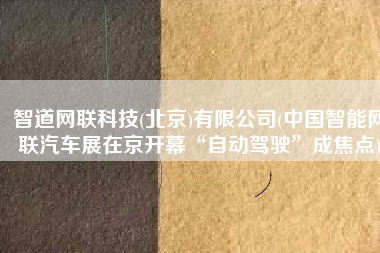 智道网联科技(北京)有限公司(中国智能网联汽车展在京开幕“自动驾驶”成焦点)