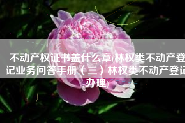 不动产权证书盖什么章(林权类不动产登记业务问答手册（三）林权类不动产登记办理)