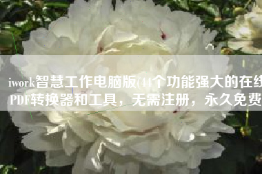 iwork智慧工作电脑版(44个功能强大的在线PDF转换器和工具，无需注册，永久免费)