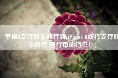 苹果8支持双卡双待嘛(iPhone 8或将支持双卡双待 国行市场特供！)