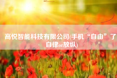 高悦智能科技有限公司(手机“自由”了 自律or放纵)