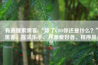 有道搜索黑客(“除了CTO你还是什么？”黑客、摇滚乐手、开源爱好者、程序员)