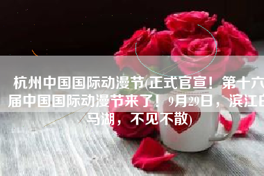 杭州中国国际动漫节(正式官宣！第十六届中国国际动漫节来了！9月29日，滨江白马湖，不见不散)