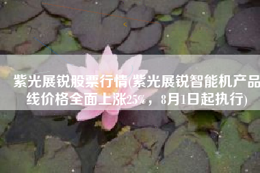 紫光展锐股票行情(紫光展锐智能机产品线价格全面上涨25%，8月1日起执行)
