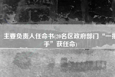 主要负责人任命书(20名区政府部门“一把手”获任命)