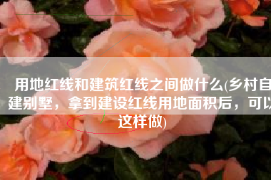 用地红线和建筑红线之间做什么(乡村自建别墅，拿到建设红线用地面积后，可以这样做)