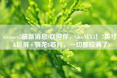vivonex5最新消息(欢迎你，vivoNEX5！7英寸2K巨屏+骁龙8芯片，一切都拉满了)