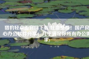 猎豹轻桌面官网下载(吐血整理！国产良心办公软件分享，几乎满足你所有办公需求)