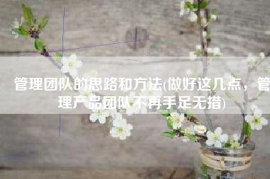 管理团队的思路和方法(做好这几点，管理产品团队不再手足无措)