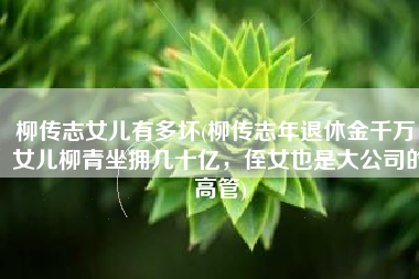 柳传志女儿有多坏(柳传志年退休金千万，女儿柳青坐拥几十亿，侄女也是大公司的高管)