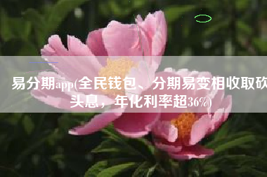 易分期app(全民钱包、分期易变相收取砍头息，年化利率超36%)