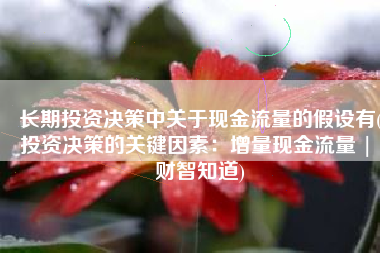 长期投资决策中关于现金流量的假设有(投资决策的关键因素：增量现金流量 | 财智知道)