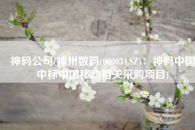 神码公司(神州数码(000034.SZ)：神码中国中标中国移动相关采购项目)