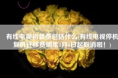 有线电视初装费包括什么(有线电视停机复机迁移费明年1月1日起取消啦！)