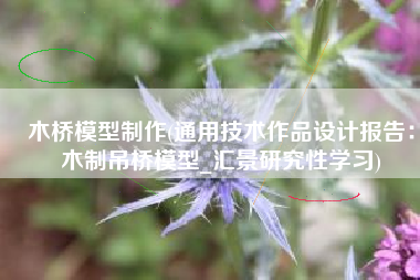 木桥模型制作(通用技术作品设计报告：木制吊桥模型_汇景研究性学习)