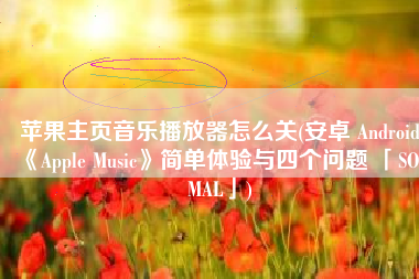 苹果主页音乐播放器怎么关(安卓 Android《Apple Music》简单体验与四个问题 「SOOMAL」)