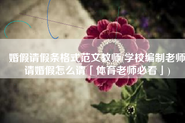 婚假请假条格式范文教师(学校编制老师请婚假怎么请「体育老师必看」)