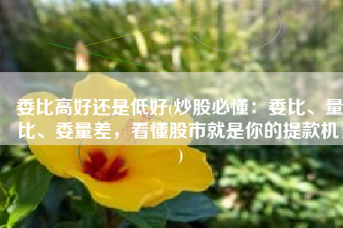 委比高好还是低好(炒股必懂：委比、量比、委量差，看懂股市就是你的提款机！)