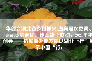 华创会湖北省乡村振兴(邀宾层次更高、项目质量更优、线上线下联动，2021年华创会——拓展海外朋友圈以湖北“行”展示中国“行)