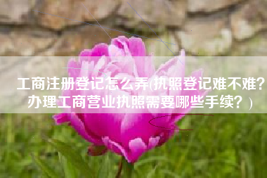 工商注册登记怎么弄(执照登记难不难？办理工商营业执照需要哪些手续？)
