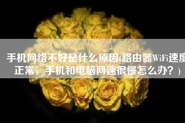 手机网络不好是什么原因(路由器WiFi速度正常，手机和电脑网速很慢怎么办？)
