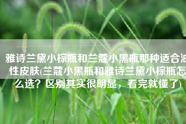 雅诗兰黛小棕瓶和兰蔻小黑瓶那种适合油性皮肤(兰蔻小黑瓶和雅诗兰黛小棕瓶怎么选？区别其实很明显，看完就懂了)