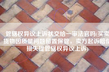 管辖权异议上诉状交给一审法官吗(买卖货物因质量问题留置保管，卖方起诉赔偿损失提管辖权异议上诉)