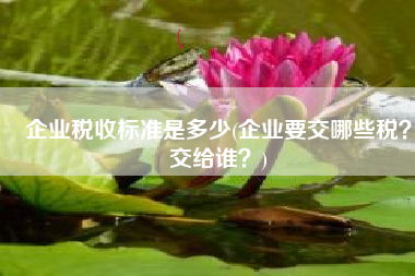 企业税收标准是多少(企业要交哪些税？交给谁？)