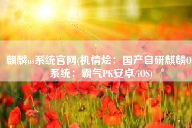 麒麟os系统官网(机情烩：国产自研麒麟OS系统：霸气PK安卓/iOS)