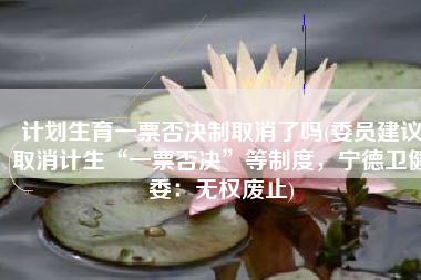 计划生育一票否决制取消了吗(委员建议取消计生“一票否决”等制度，宁德卫健委：无权废止)