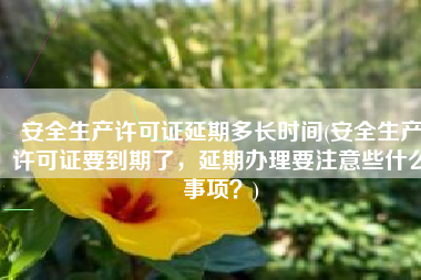 安全生产许可证延期多长时间(安全生产许可证要到期了，延期办理要注意些什么事项？)