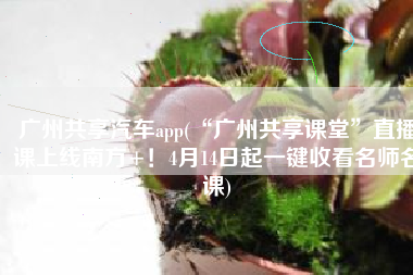 广州共享汽车app(“广州共享课堂”直播课上线南方+！4月14日起一键收看名师名课)